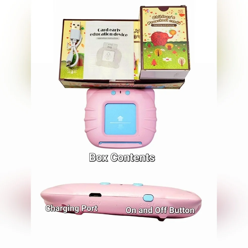 Talking Flash Cards for toddlers with sound, 112cards/224words, Educational toy